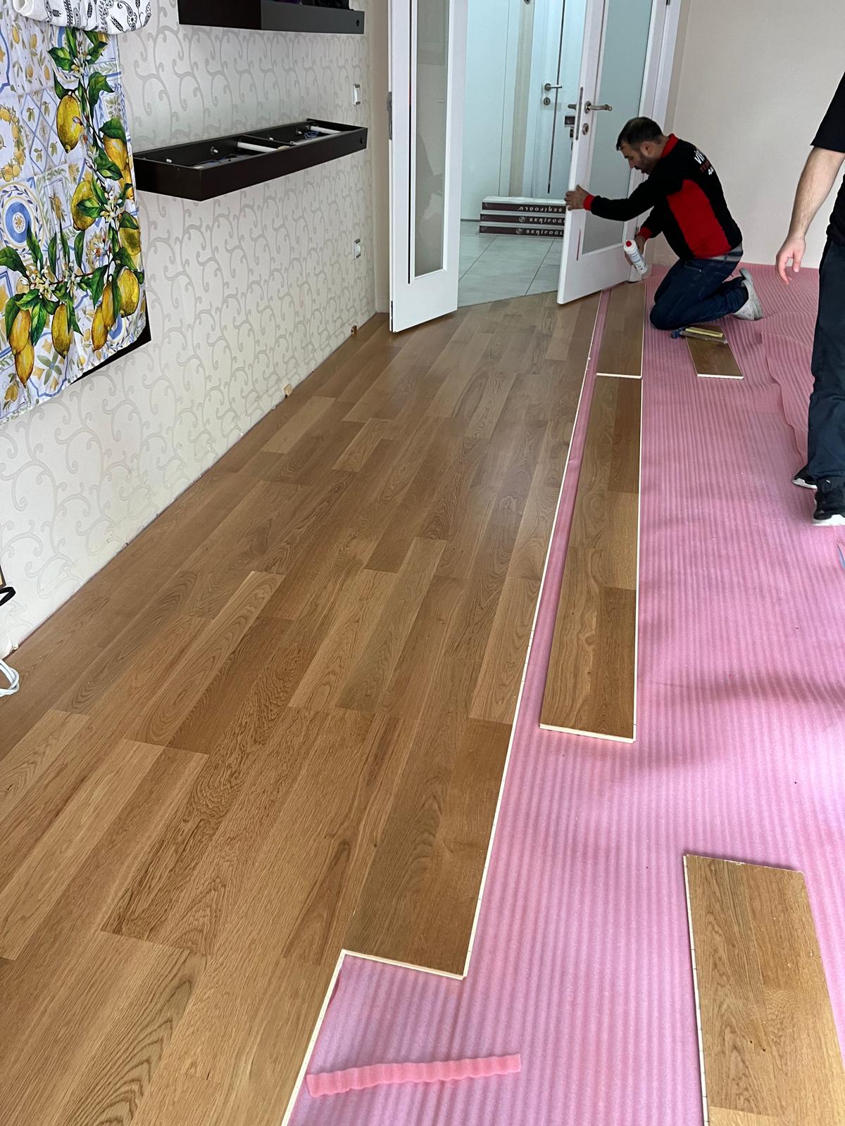 Parke döşeme uygulaması